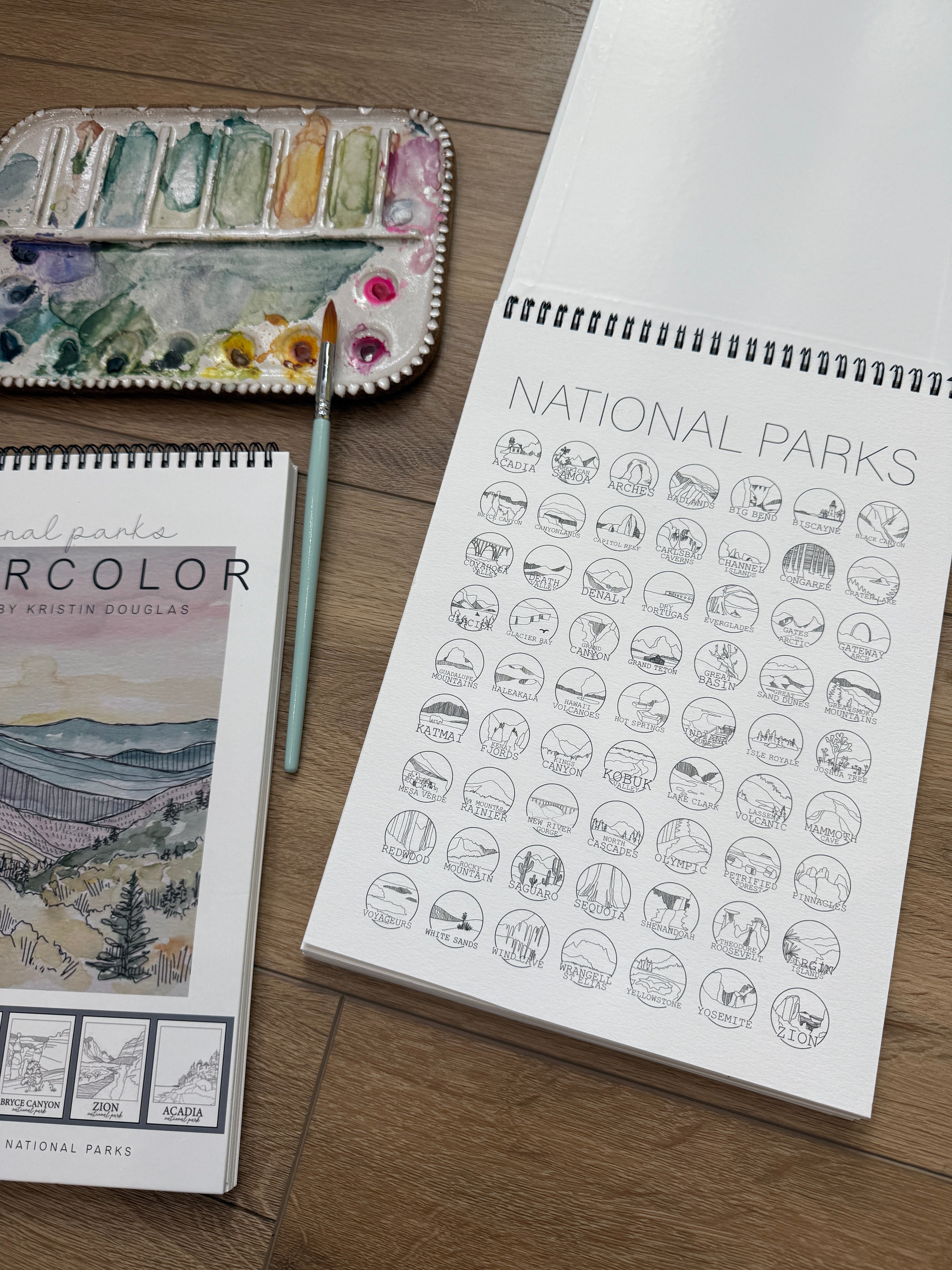 National Parks Watercolor Workbook