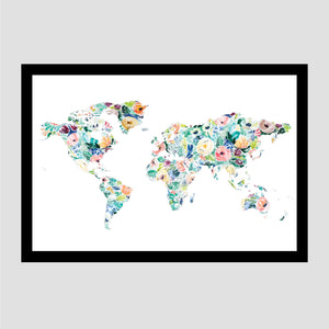 Silver Rose Less Traveled World Map