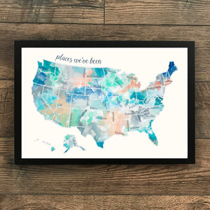 'Dreamer' - Silver United States Scratch Off Map