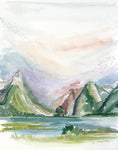 New Zealand Original Watercolor Painting- 11x14