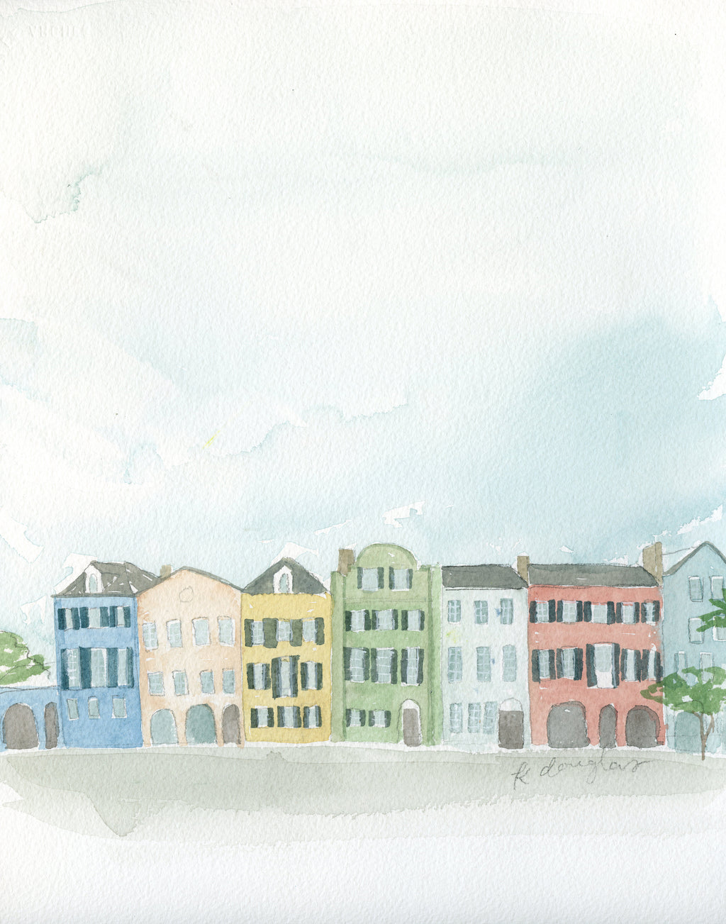 Charleston Original Watercolor Painting- 11x14